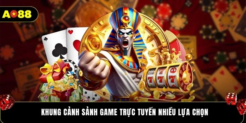 Khung cảnh sảnh game trực tuyến nhiều lựa chọn